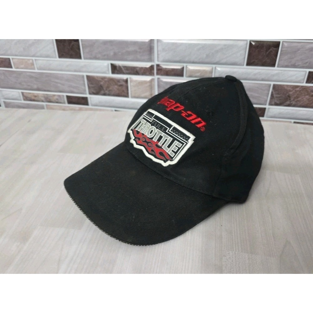 Snap-On Tools Ball Cap Hat  Full Throttle Black Adjustable Worn by Mechanic